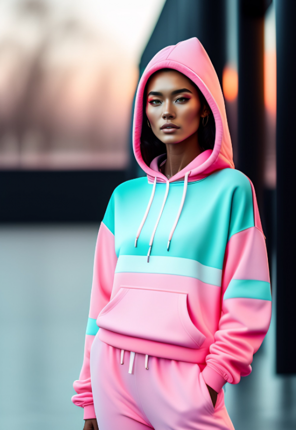 Hoodie dengan Warna Pastel yang Lembut
